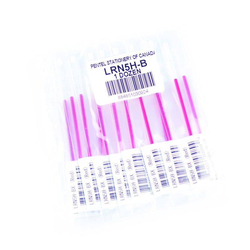 Pentel Refill Ink for EnerGel 3S & EnerGel 2S, Red Ink, 12 Pack (LRN5H-B) - Image 3
